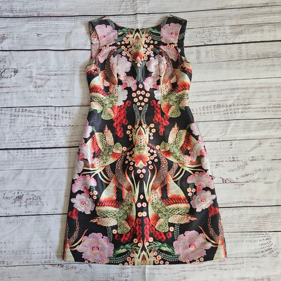 Payal Pratap Dresses & Skirts - Payal Pratap Anthropologie Secret Garden Floral Bird Sheath Dress Womens 2P